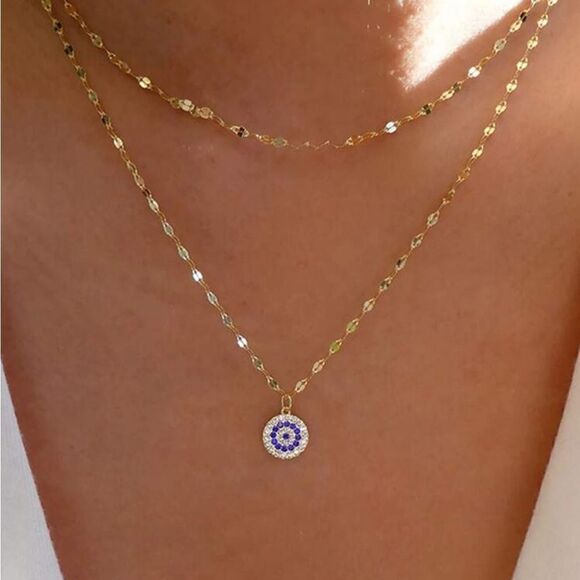 Evil eye necklace S633 - Picture 1 of 4